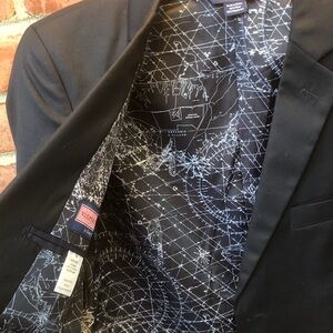 Vineyard Vines Dark Navy Blazer with Patterned Lining